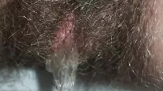 Super Hairy Pussy Pissing