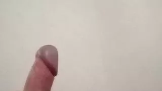 A young but very handsome gay with a plump dick is playing with him while his stepmom is washing in the shower  #15