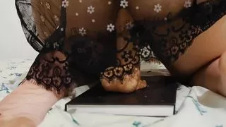 Pussy bounces on long dildo - DepravedMinx