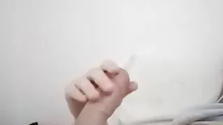 Teen men wanks his big cock with dirty talk and moans  #14