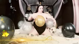 Sexy Bbw Balloon Popping New Years - Full