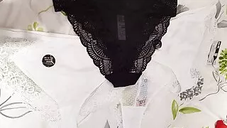 Trying on my new really big panty's