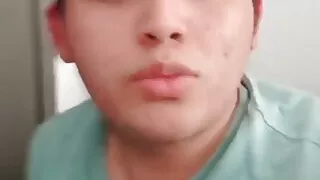 18yo has fun with his dildo