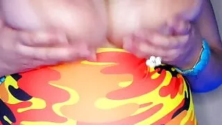 Latina Having Fun Saturday Night Jiggling Her Juicy Titties