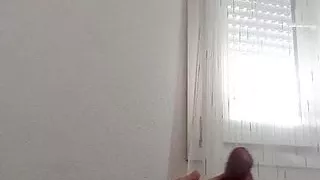 Young guy masturbates his big and fat dick  #15