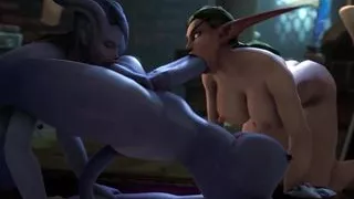 WOW Futa Elf Getting A Top Teir Blowjob