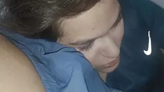 I receive a delicious blowjob from my horny stepsister until she makes me cum in her