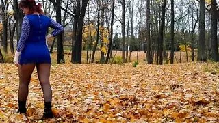 Flashing Ass-Blue Minidress