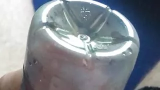 Cock In Juice Bottle Vacuum Play