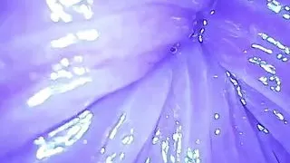 Twink plays with camera and shows his insides