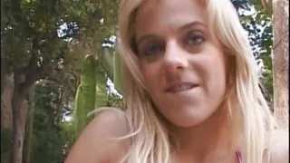 Delectable blonde swallows cum after getting shagged on the sofa