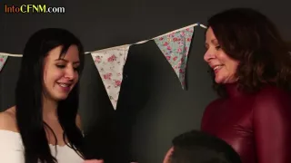 cfnm amateur deepthroat blowjob  by femdom milfs and mature