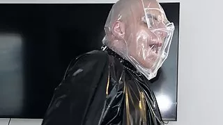 Mar 1 2023 - An hour and a half in my PVC punishment top breathplay shirt and 15 minutes locked in the duffel bag