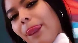 Pink latina bunny fucks herself with a carrot - Ivy Flores