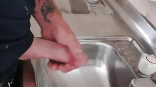 Risky cum in public toilets