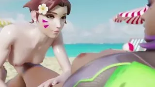 DVa fingering Sombra's pussy (version 2)