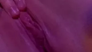 Playing with my big boobs and pussy in the UV light