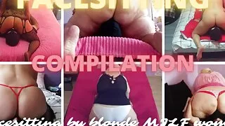 Facesitting compilation - Facesitting by blonde MILF women