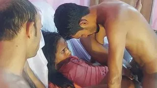 Cum Inside My Teen Best Friend's Tight Pussy At Night two guys and one girl fuck