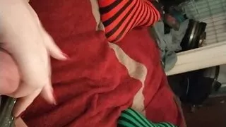 Chubby trans girl playing with herself