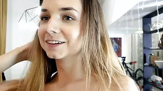 Tiny College Girl Mona Blue seduce to Rough Amateur Fuck by German Big Dick