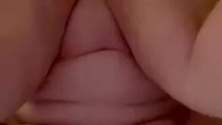 BBW slut riding her dildo on a wall