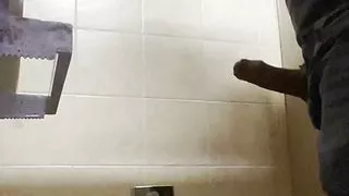 I was very horny and I couldn't take it anymore and I went to masturbate in the bathroom at the mall