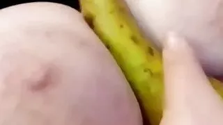 Pear between the boobs