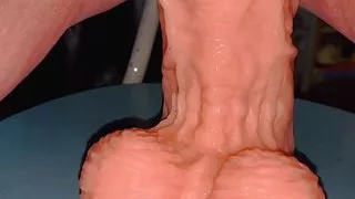 Enjoying my XXL dildo