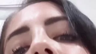 Busty latina practices her sloppy blowjob skills in the shower - Santica Mahito