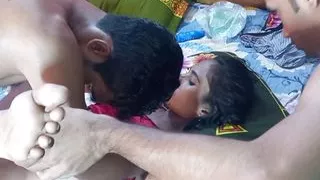 Horny wife playing with two hairy hard two dicks then sucking in side pussy threesome sex