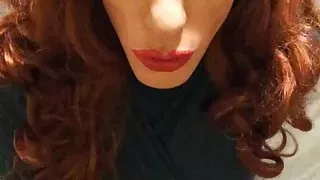 Busty redhead sissy secretary