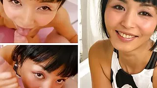 Adorable Japanese girl Marica Hase's homemade porn video in a cow girl bikini