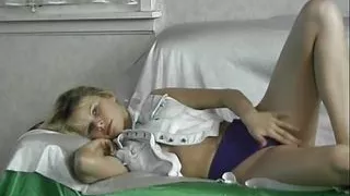 Zdenka's first porn performance is a blonde whore who touches herself for your pleasure