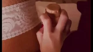 Girl's masturbation with a dildo