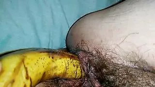 Black Countess Fucked with the banana and cum