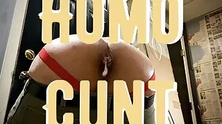 Furzende und geladene Ärsche, viel Sperma, Geräusche von Homo-Fotzen.