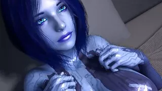 Sex with Cortana on the Bed : Halo 3D Porn Parody