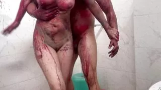 Holi with Sexy Aunty and Gives her Pleasure on Holi