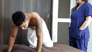 The hotel offers a very hot and delicious massage service. Part 1.