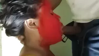 Bhabi quick fucked in Holi festival
