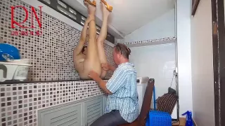 Housewife Fucked In The Washing Machine. Pussy Licking Cunillingus. Domination In Laundry. 3