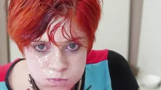 Submissive swallows wam load