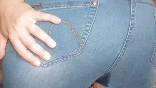 Pissing and dirty talk in jeans
