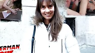 GERMAN SCOUT - Skinny Teen Lili Charmelle Pickup for Casting Fuck