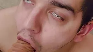 Str8? thick cock BJ throat fuck cum swallow first time