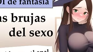 Spanish full JOI. Las brujas del sexo. Brujita timida ama el anal.