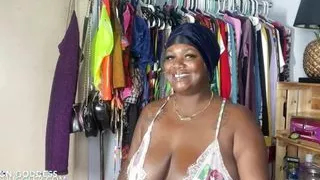 Huge black tits & pussy fucking fashion show