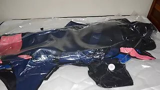 Mar 12 2023 - VacPacked in slvrbrboy's blue coveralls with my PVC aprons & lead aprons