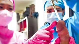 Sadistic Nurses Tormenting Tied Up Patient With Sounding